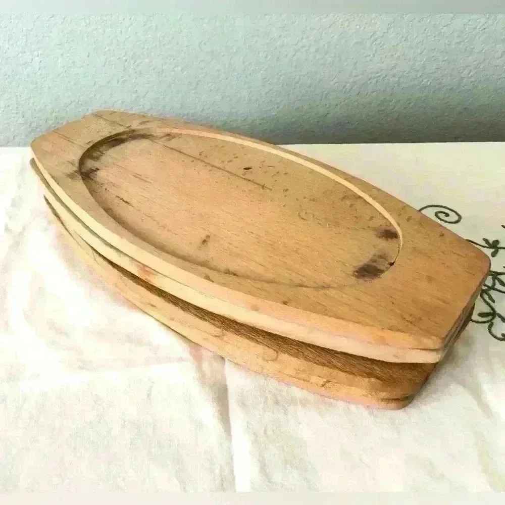 VTG lot steak aluminum plates and wooden bases Made in Japan - Picture 12 of 14